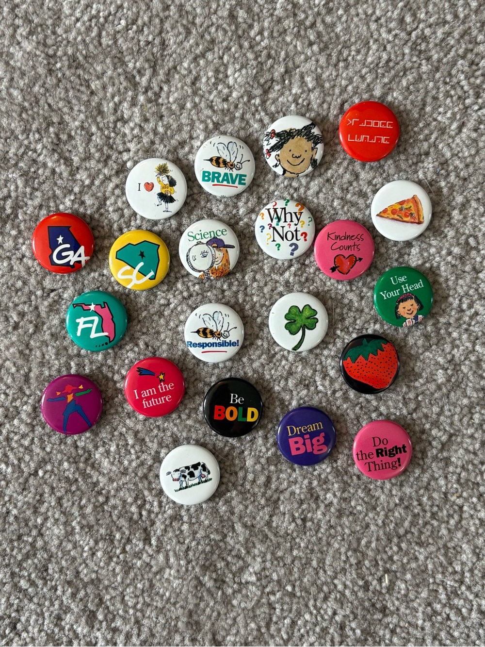 American Girl Grin Pins